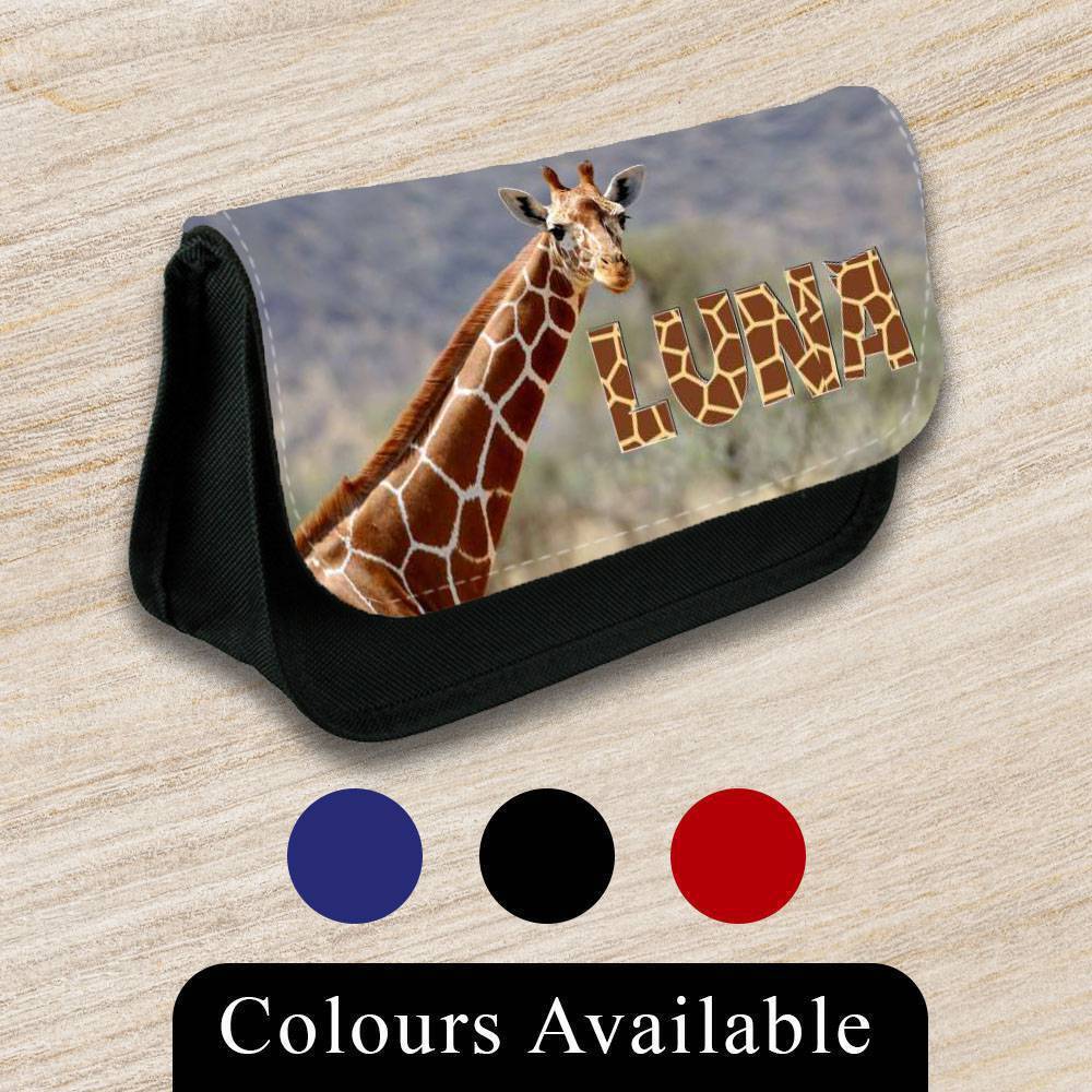 Personalised Pencil Case Animal Girls Boys Stationary Kids School Bag 13