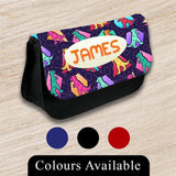 Personalised Pencil Case Generic Girls Boys Stationary Kids School Bag 47