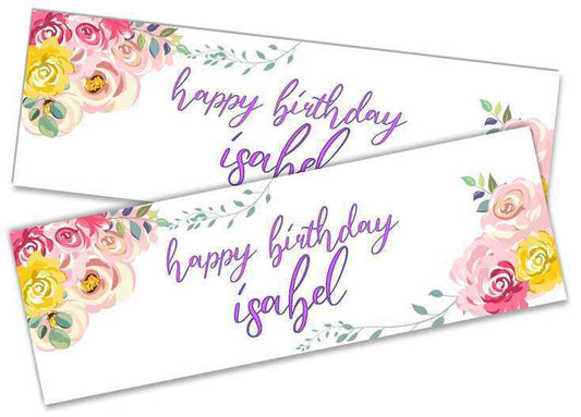 Personalised Birthday Banners Generic Design Children Kids Party Decoration 210
