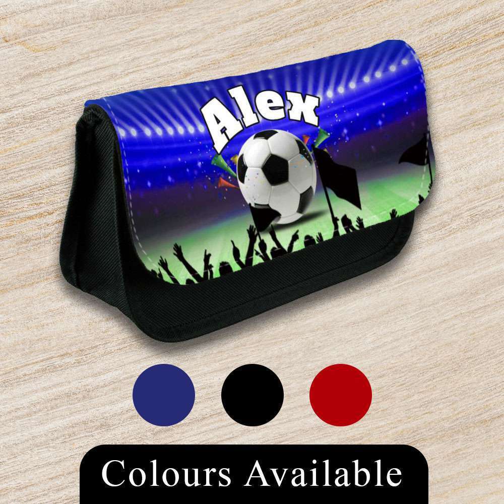 Personalised Pencil Case Football Girls Boys Stationary Kids School Bag 5