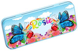 Personalised Any Name Butterfly Pencil Case Tin School Kids Stationary 17