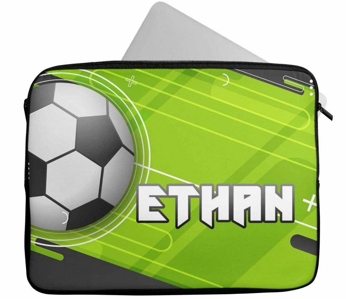 Personalised Any Name Football Design Laptop Case Sleeve Tablet Bag 77