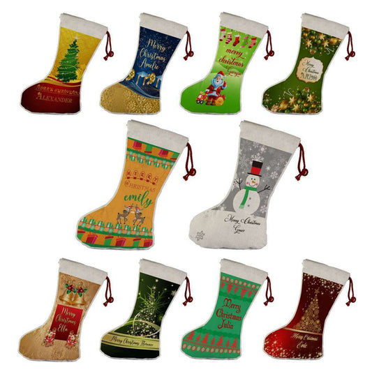 Personalised Any Name Christmas Stocking Tree Decoration Gift Present 2