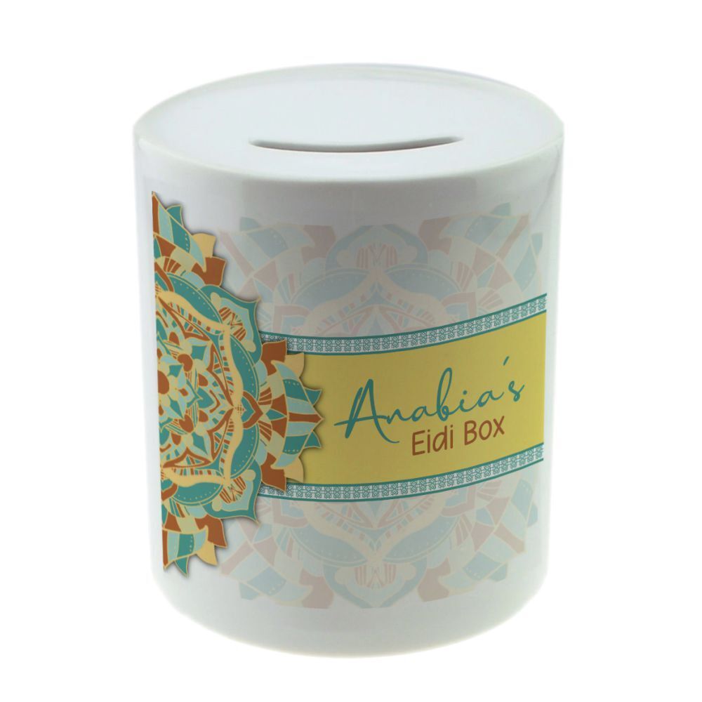 Personalised Any Name Eid Savings Children Money Box Printed Gift 5