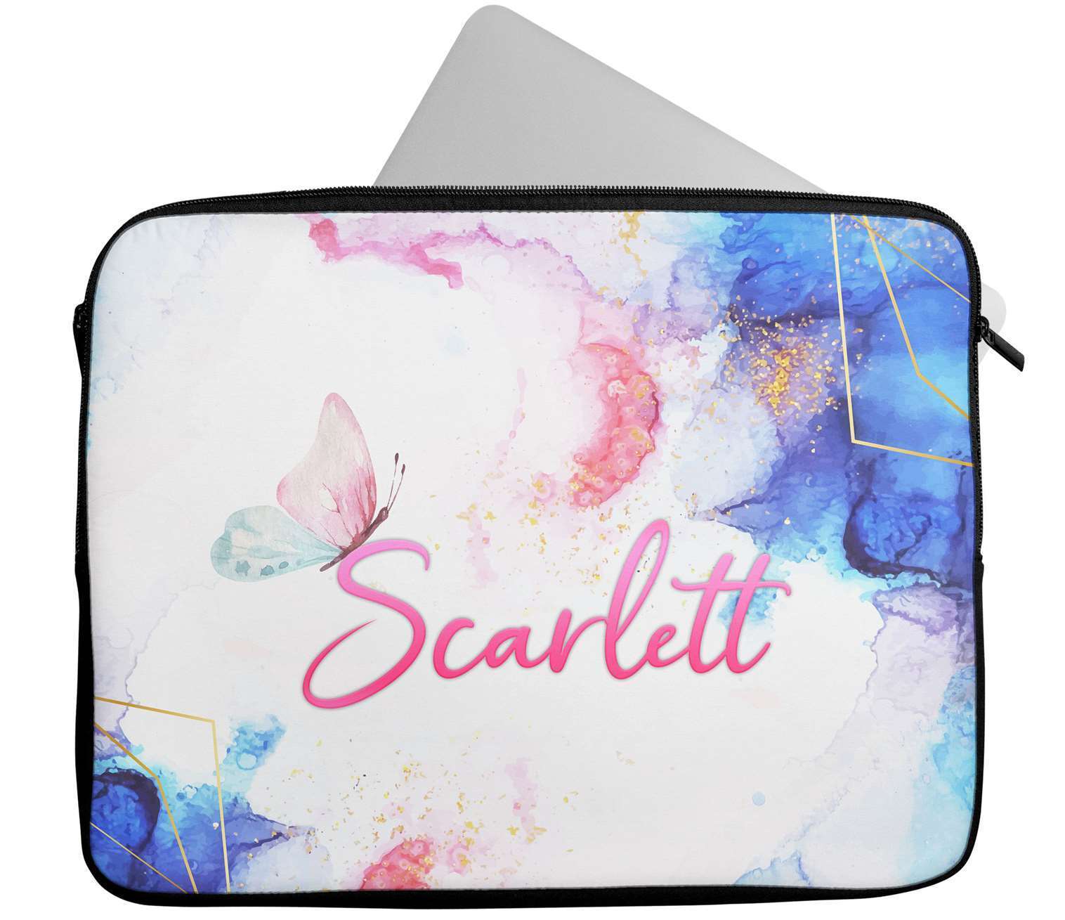 Personalised Any Name Marble Design Laptop Case Sleeve Tablet Bag 32