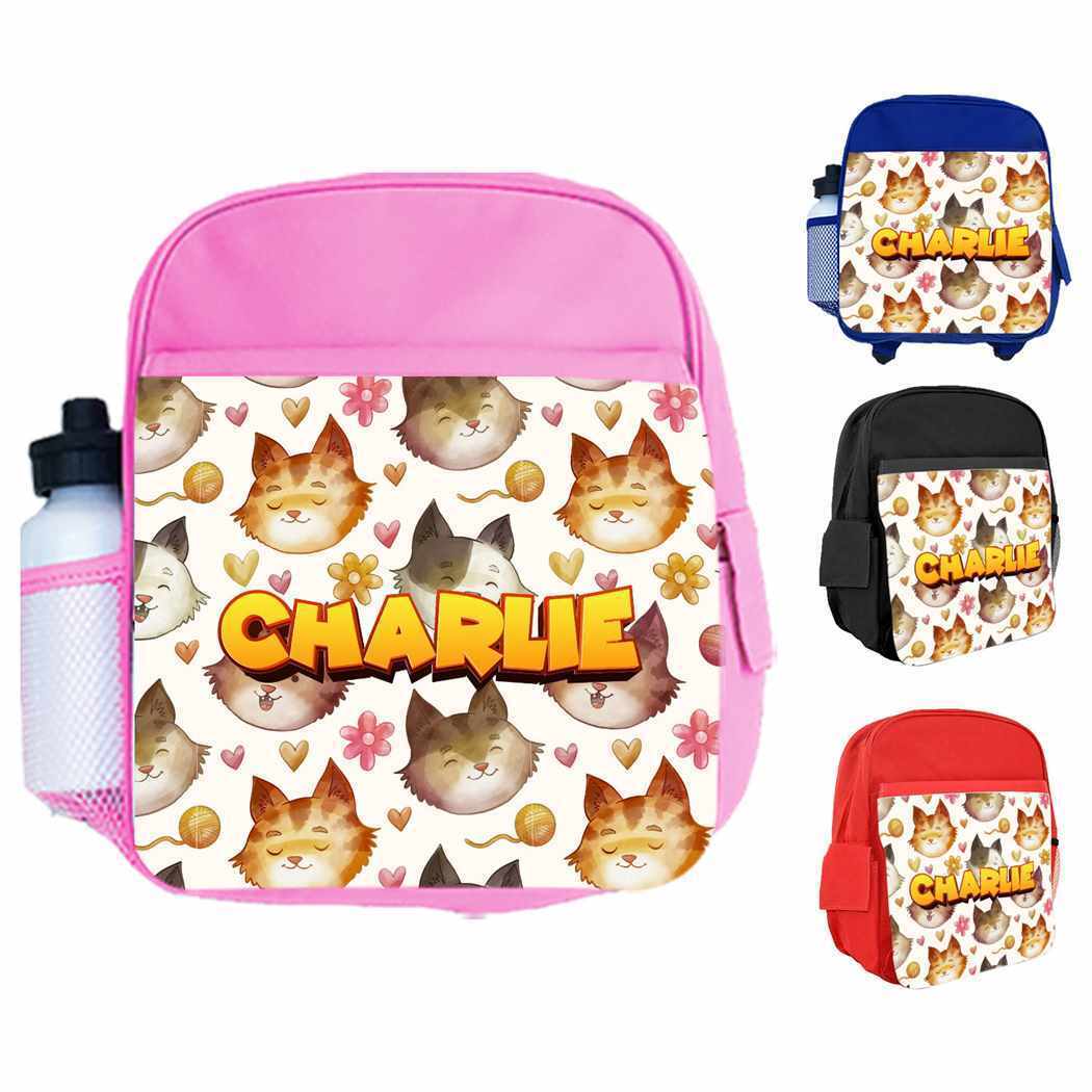 Personalised Kids Backpack Any Name Animal Design Boys Girls kid School Bag 21