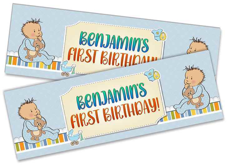 Personalised Birthday Banners Generic Design Children Kids Party Decoration 244