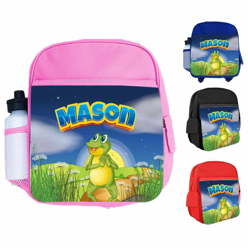 Personalised Kids Backpack Any Name Animal Design Boys Girls kids School Bag 12