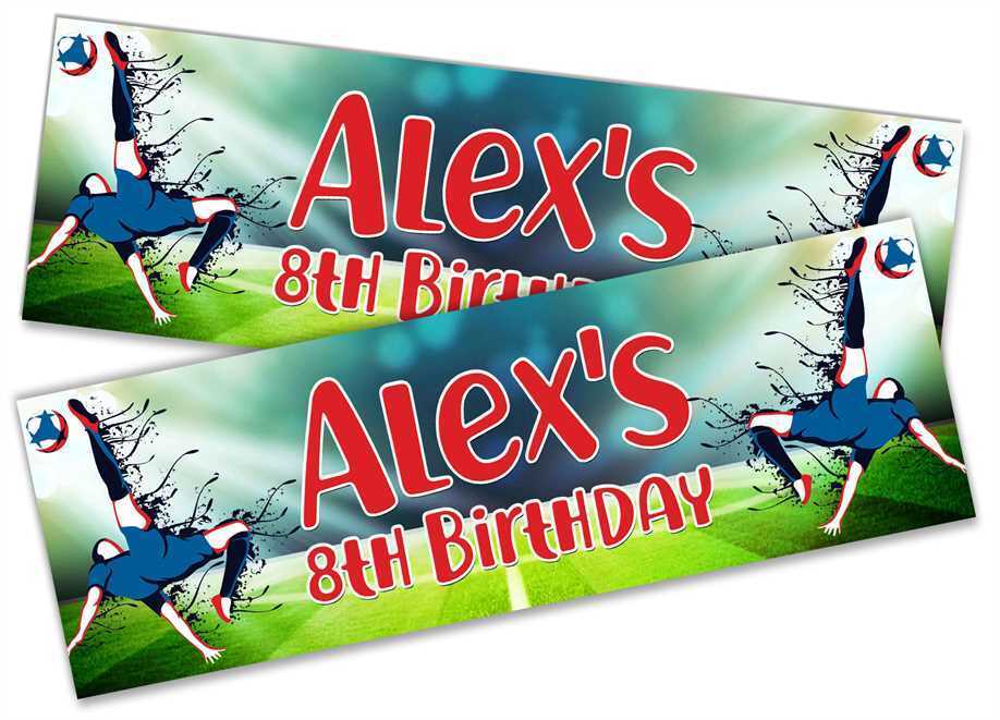 Personalised Birthday Banners Football Design Children Kids Party Decoration 56