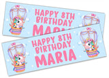 Personalised Birthday Banners Generic Design Children Kids Party Decoration 47