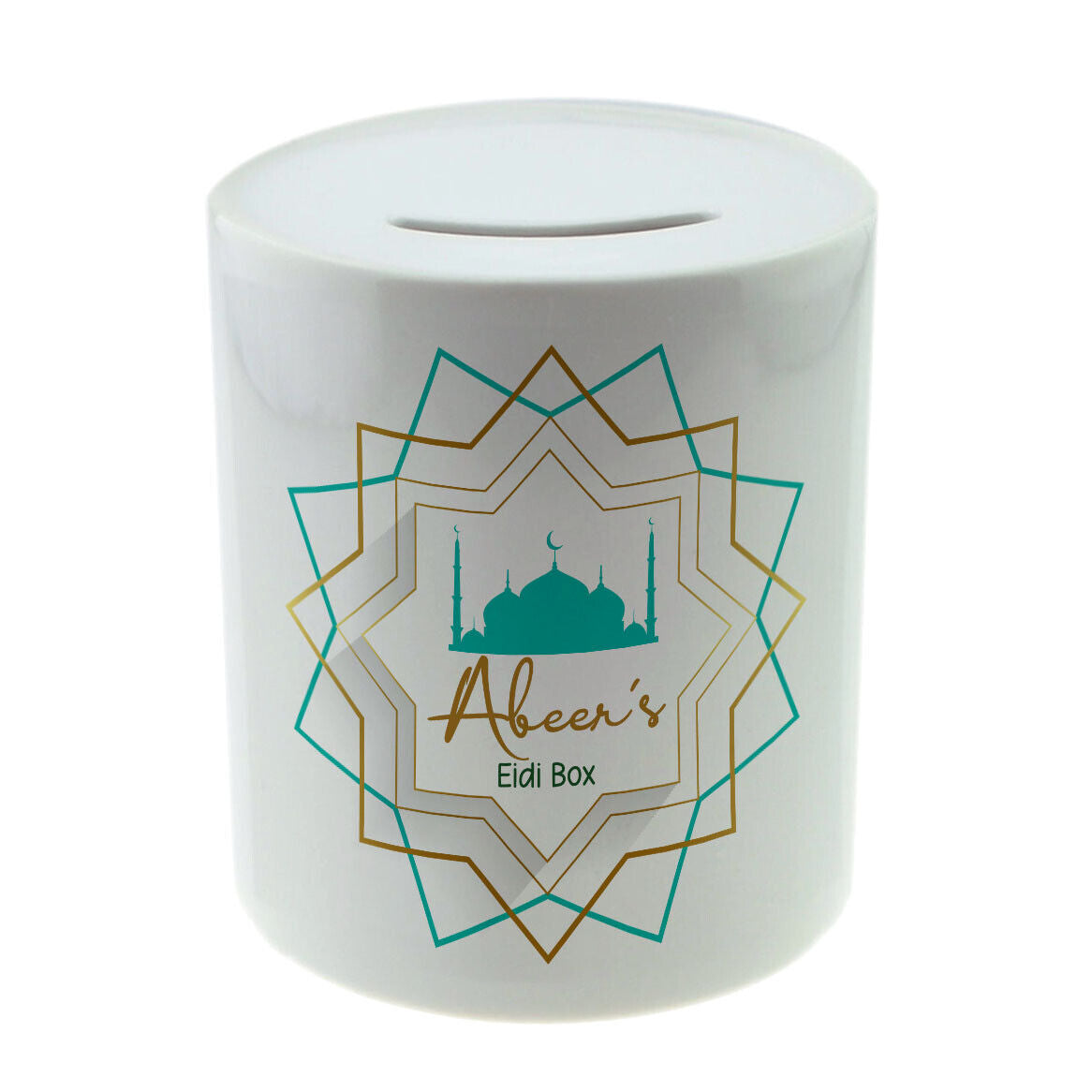 Personalised Any Name Eid Savings Children Money Box Printed Gift 1