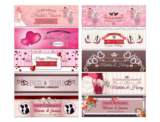 Personalised Wedding Banner Adult Party Celebration Marriage 237