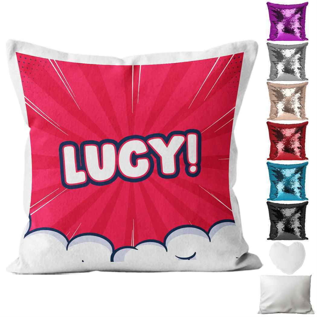 Personalised Cushion Abstract Sequin Cushion Pillow Printed Birthday Gift 29