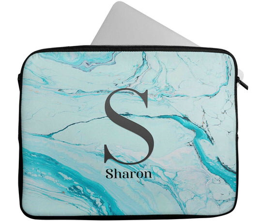 Personalised Any Name Marble Laptop Case Sleeve Tablet Bag Chromebook Gift 6