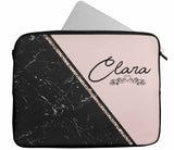 Personalised Any Name Marble Design Laptop Case Sleeve Tablet Bag 70