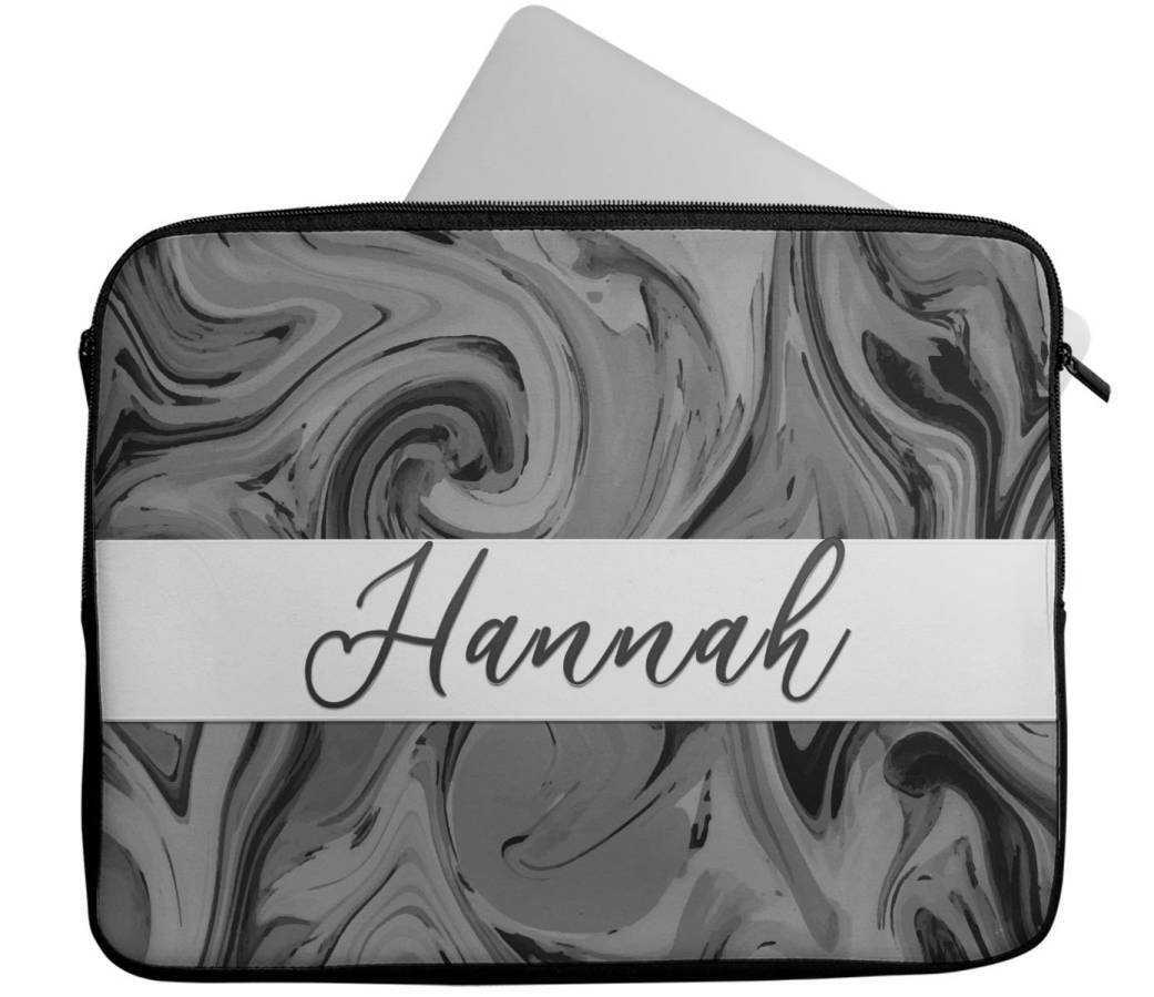 Personalised Any Name Marble Design Laptop Case Sleeve Tablet Bag 94