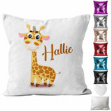 Personalised Cushion Animal Sequin Cushion Pillow Printed Birthday Gift 105