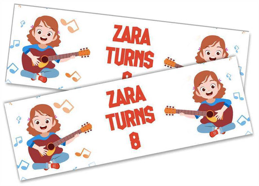 Personalised Birthday Banners Generic Design Children Kids Party Decoration 147
