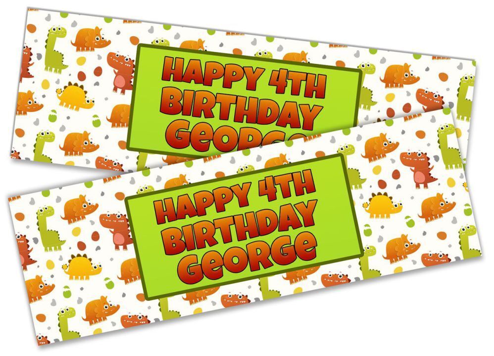 Personalised Birthday Banners Generic Design Children Kids Party Decoration 117