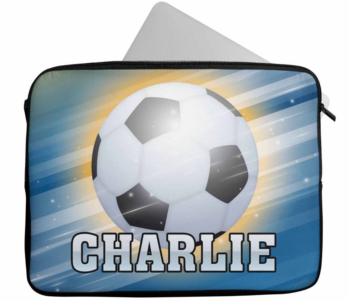 Personalised Any Name Football Design Laptop Case Sleeve Tablet Bag 77