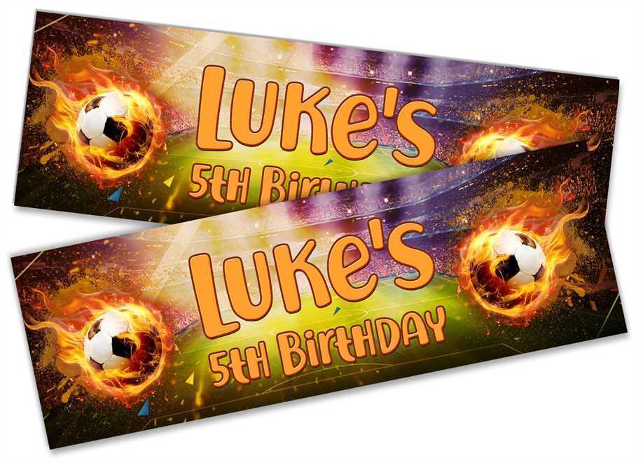 Personalised Birthday Banners Football Design Children Kids Party Decoration 56