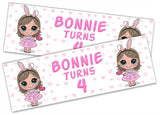 Personalised Birthday Banners Generic Design Children Kids Party Decoration 183