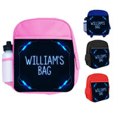 Personalised Kids Backpack Any Name Generic Design Boys Girls kid School Bag 44