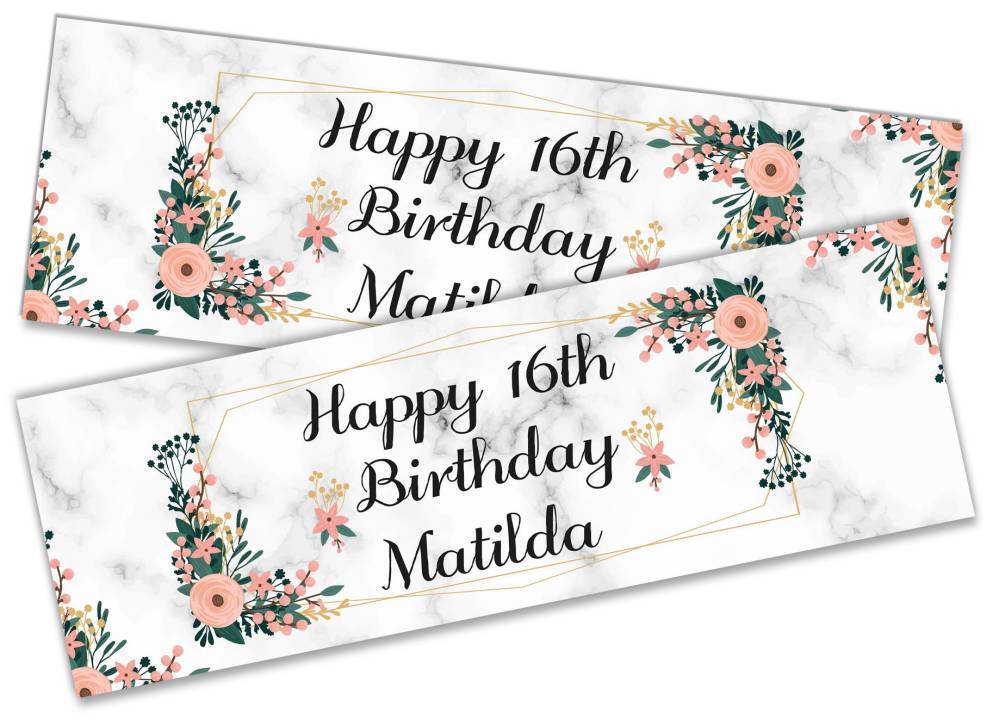 Personalised Birthday Banners Generic Design Children Kids Party Decoration 253