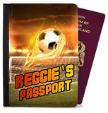 Personalised Football Children Passport Cover Holder Any Name Holiday 12