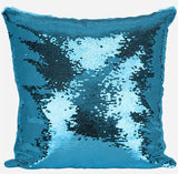 Personalised Football Design Any Name Magic Reveal Blue Sequin Cushion Cover 4