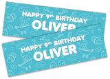 Personalised Birthday Banners Generic Design Children Kids Party Decoration 139