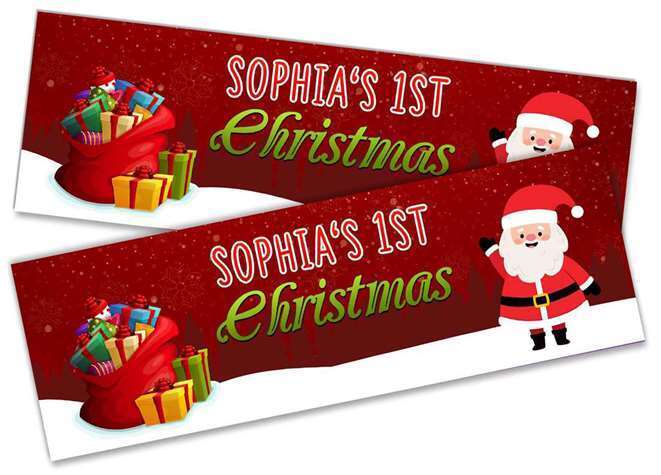 Personalised Banner Christmas Design Party Decoration 19
