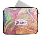 Personalised Any Name Marble Design Laptop Case Sleeve Tablet Bag 92