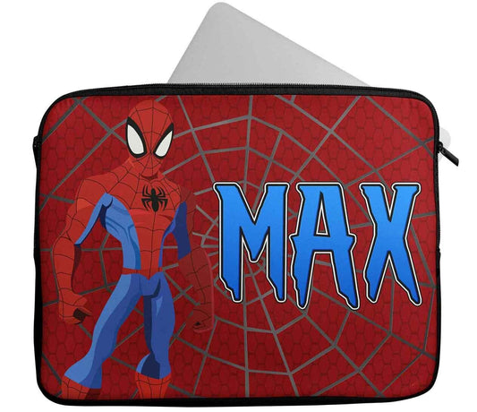 Personalised Any Name Spiderman Design Laptop Case Sleeve Tablet Bag 131