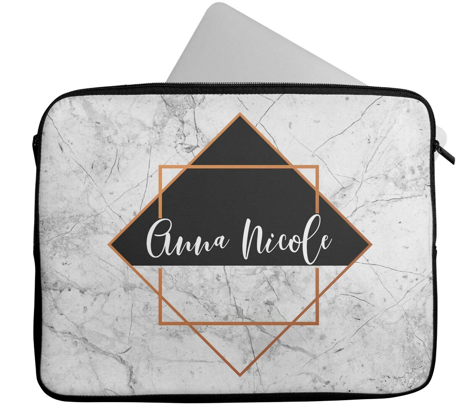 Personalised Any Name Square Laptop Case Sleeve Tablet Bag Chromebook Gift 1