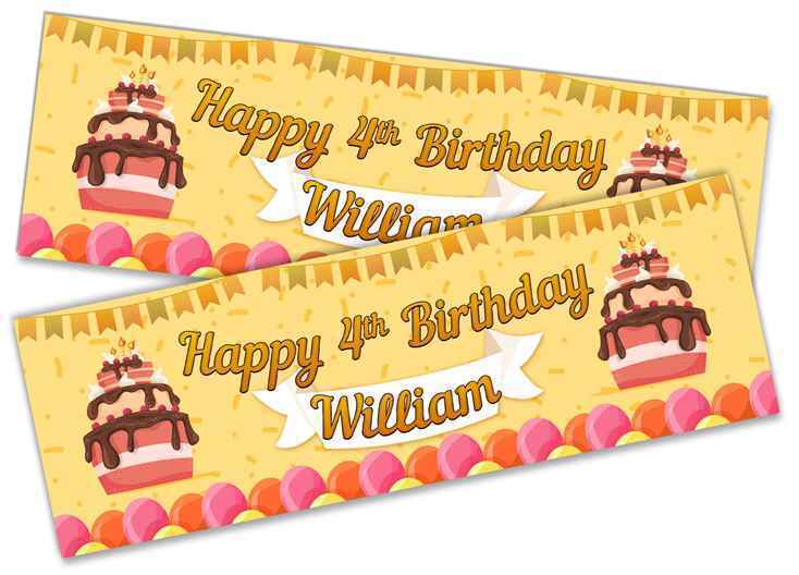 Personalised Birthday Banners Generic Design Children Kids Party Decoration 230