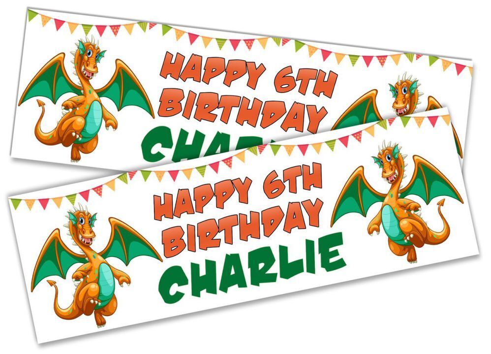 Personalised Birthday Banners Generic Design Children Kids Party Decoration 117