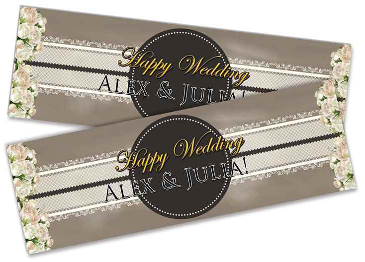 Personalised Wedding Banner Adult Party Celebration Marriage 240