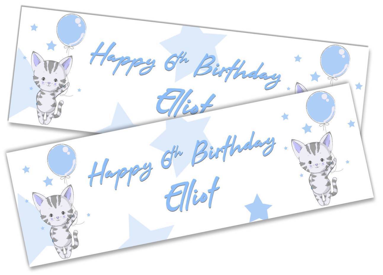 Personalised Birthday Banners Generic Design Children Kids Party Decoration 142