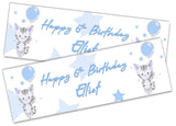 Personalised Birthday Banners Generic Design Children Kids Party Decoration 142