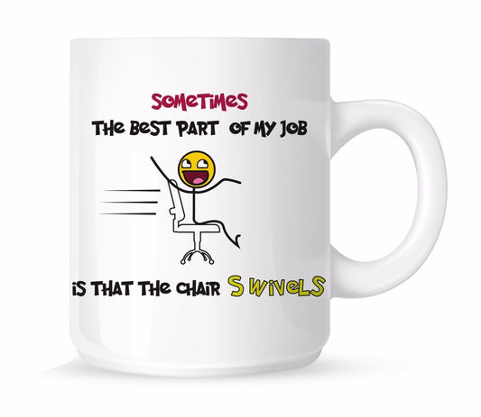 Chair Swivel Work Mugs Gifts Presents Coffee Tea Secret Santa