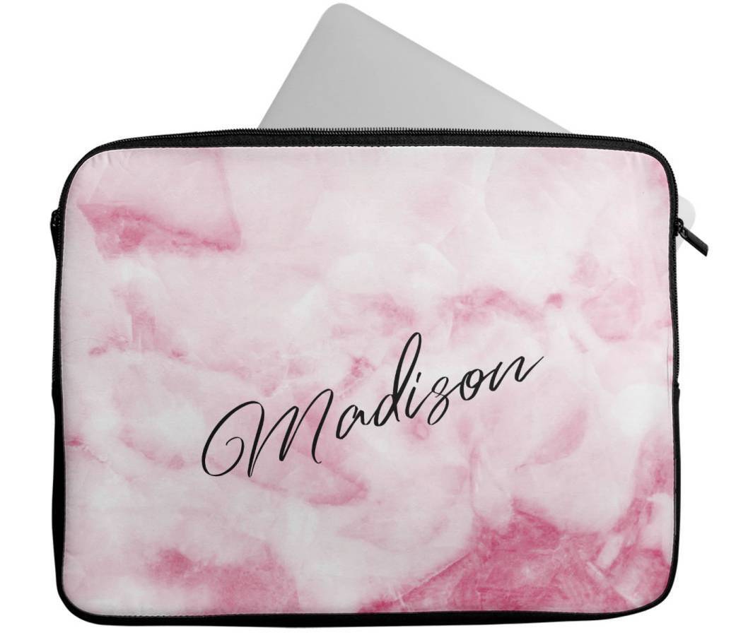 Personalised Any Name Marble Design Laptop Case Sleeve Tablet Bag 94