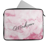 Personalised Any Name Marble Design Laptop Case Sleeve Tablet Bag 94