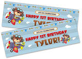 Personalised Birthday Banners Generic Design Children Kids Party Decoration 245