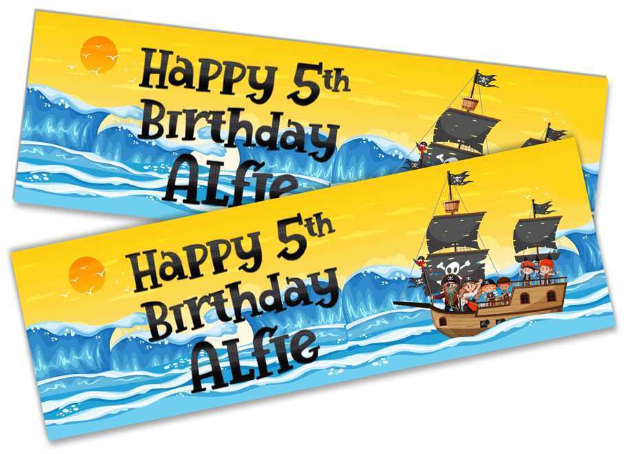 Personalised Birthday Banners Generic Design Children Kids Party Decoration 166