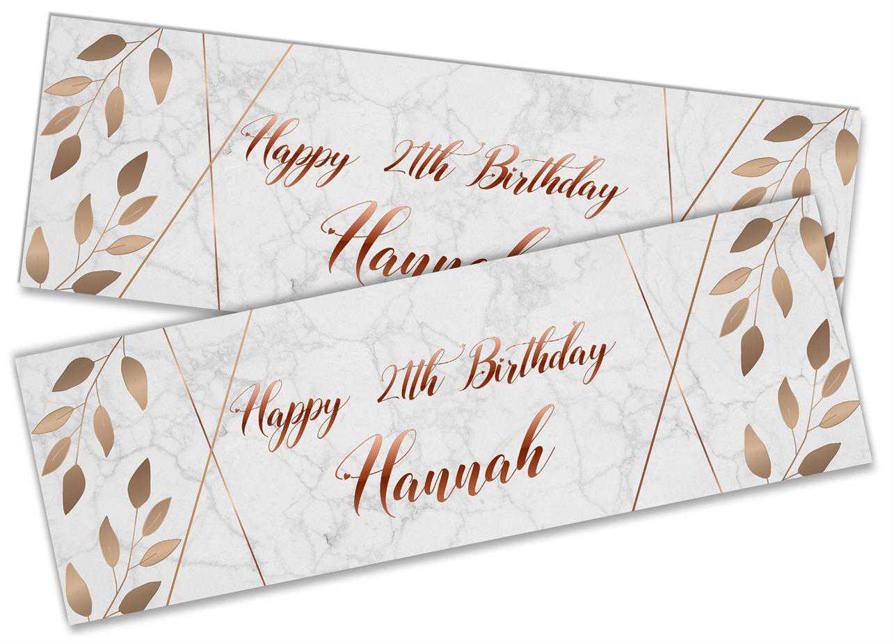 Personalised Birthday Banners Floral Design Kids adult Party Decoration 101