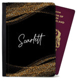 Personalised Glitter Childern Passport Cover Holder Any Name Holiday Accessory 5