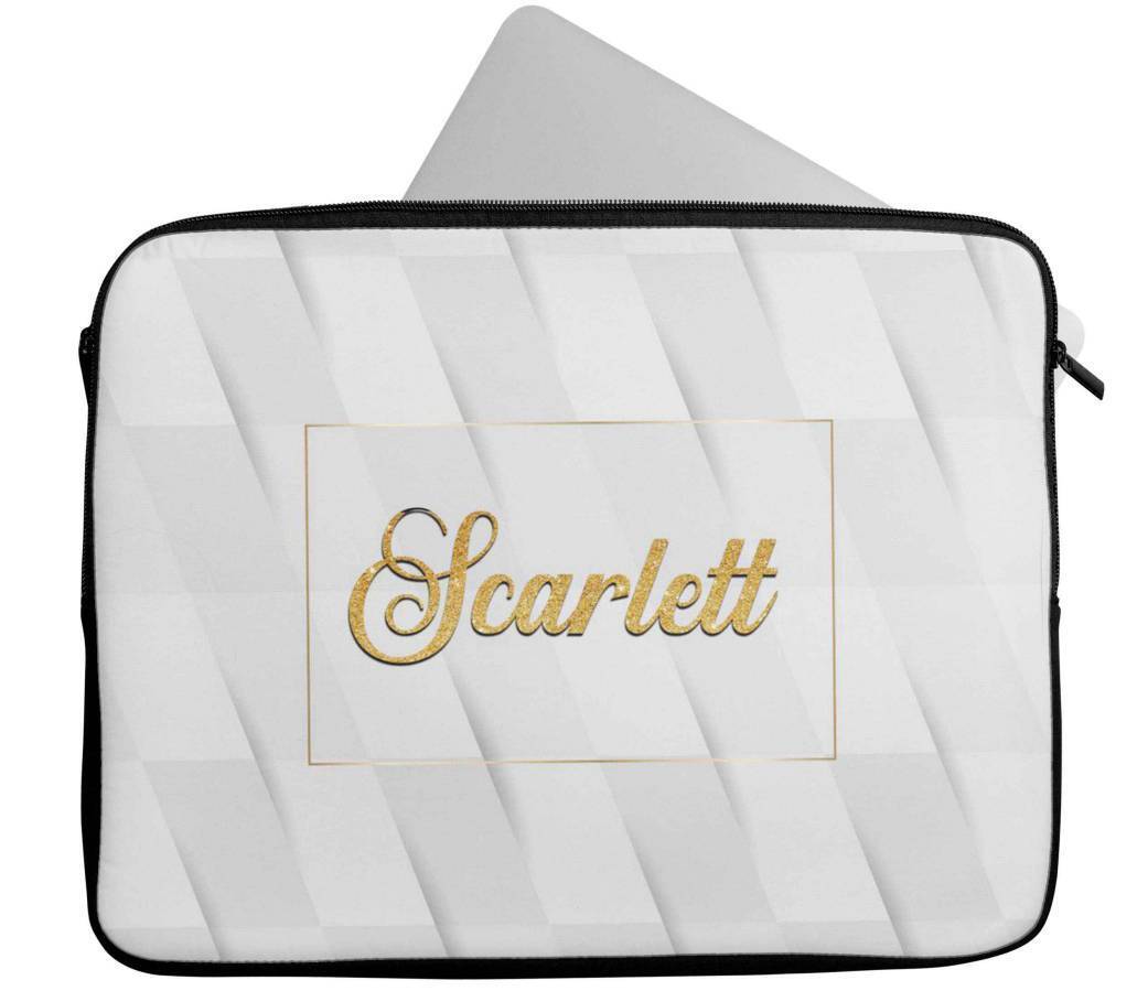 Personalised Any Name Marble Design Laptop Case Sleeve Tablet Bag 69