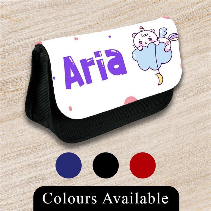 Personalised Pencil Case Generic Girls Boys Stationary Kids School Bag 31