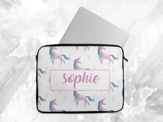 Personalised Any Name Unicorn Laptop Case Sleeve Tablet Bag Chromebook Gift 5